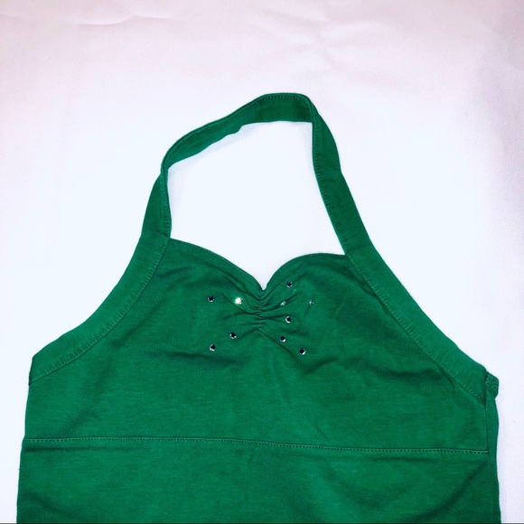 SOLD-The Children’s Place Green Halter Top Girls M - Picture 3 of 7